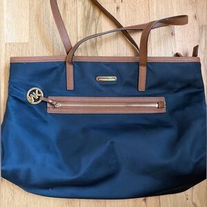 Michael Kors Blue and Brown Women's Tote Bag
